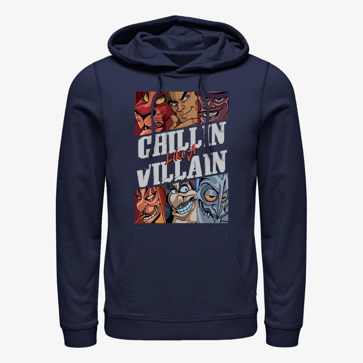 Dukserice Merch Disney Villains - Villains Chills Unisex Hoodie Navy Blue