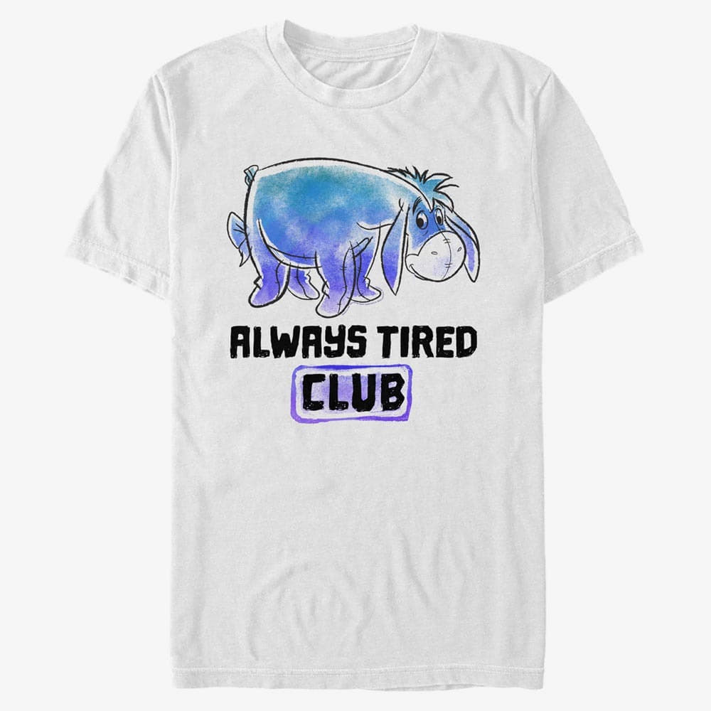 Camisetas Merch Disney Winnie the Pooh - Eeyore Tired Club Unisex T-Shirt White