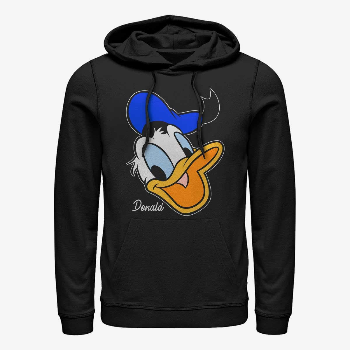 Sweaters Merch Disney Classic Mickey - Donald Big Face Unisex Hoodie Black