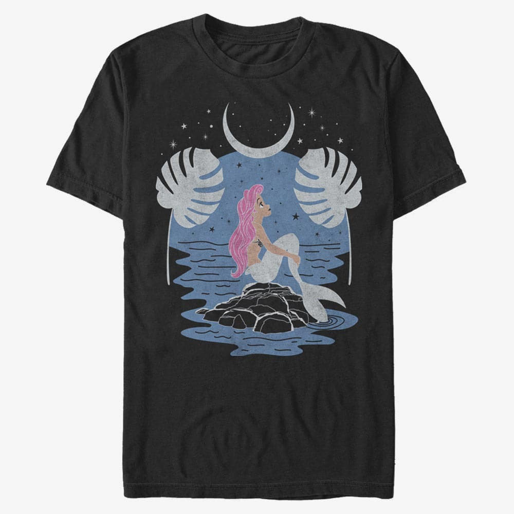 T-shirts Merch Disney The Little Mermaid - CELESTIAL ARIEL Unisex T-Shirt Black
