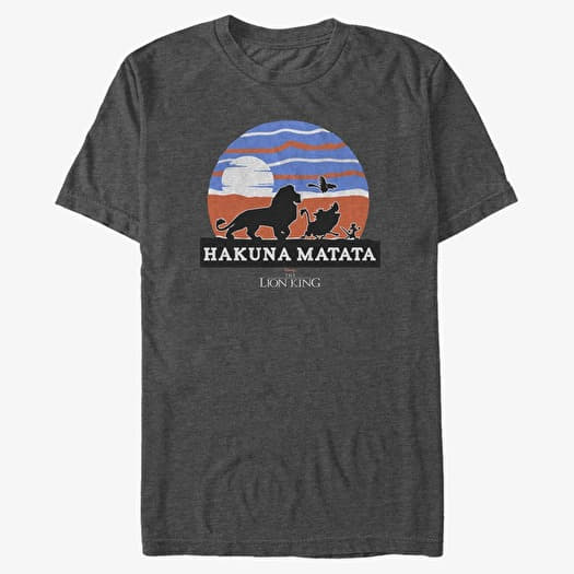 T-shirt Merch Disney The Lion King - Sunset Stroll Unisex T-Shirt Dark Heather Grey