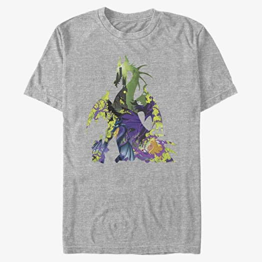 T-shirt Merch Disney Sleeping Beauty - Dragon Form Unisex T-Shirt Heather Grey