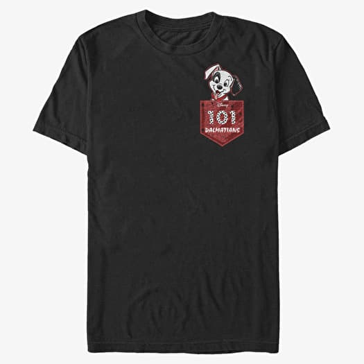 T-shirt Merch Disney 101 Dalmations - Pocket Puppy Unisex T-Shirt Black