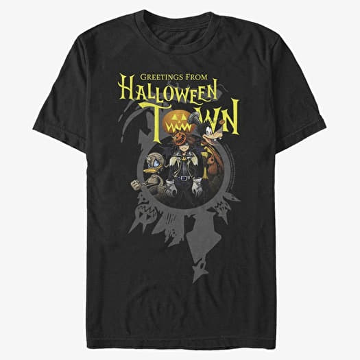 Camiseta Merch Disney Kingdom Hearts - Greetings Halloween Town Unisex T-Shirt Black