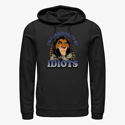 Sweatshirt Merch Disney Lion King - Idiots Unisex Hoodie Black