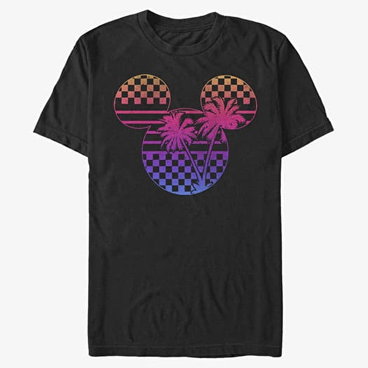 T-shirt Merch Disney Classic Mickey - Roadster Palm Mickey Unisex T-Shirt Black
