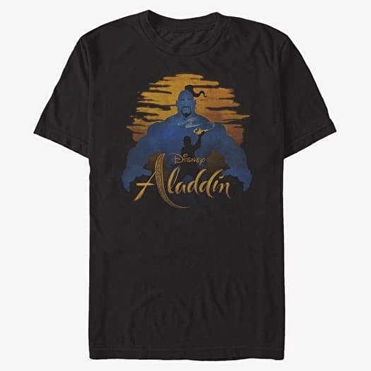 T-shirt Merch Disney Aladdin: Live Action - Genie Silhouette Unisex T-Shirt Black