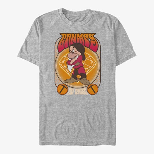 T-shirt Merch Disney Snow White and the Seven Dwarfs - Grumpy Gig Unisex T-Shirt Heather Grey