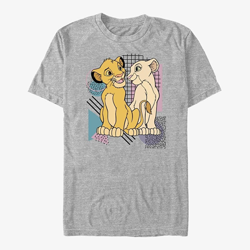 T-Shirt Merch Disney The Lion King - Lion King Nostalgia Unisex T-Shirt Heather Grey