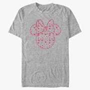 Merch Disney Classic Mickey - Minnie Hearts Fill Unisex T-Shirt Heather Grey