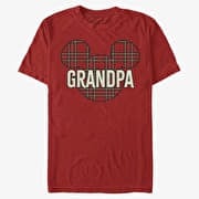 Merch Disney Mickey Classic - Grandpa Holiday Patch Unisex T-Shirt Red