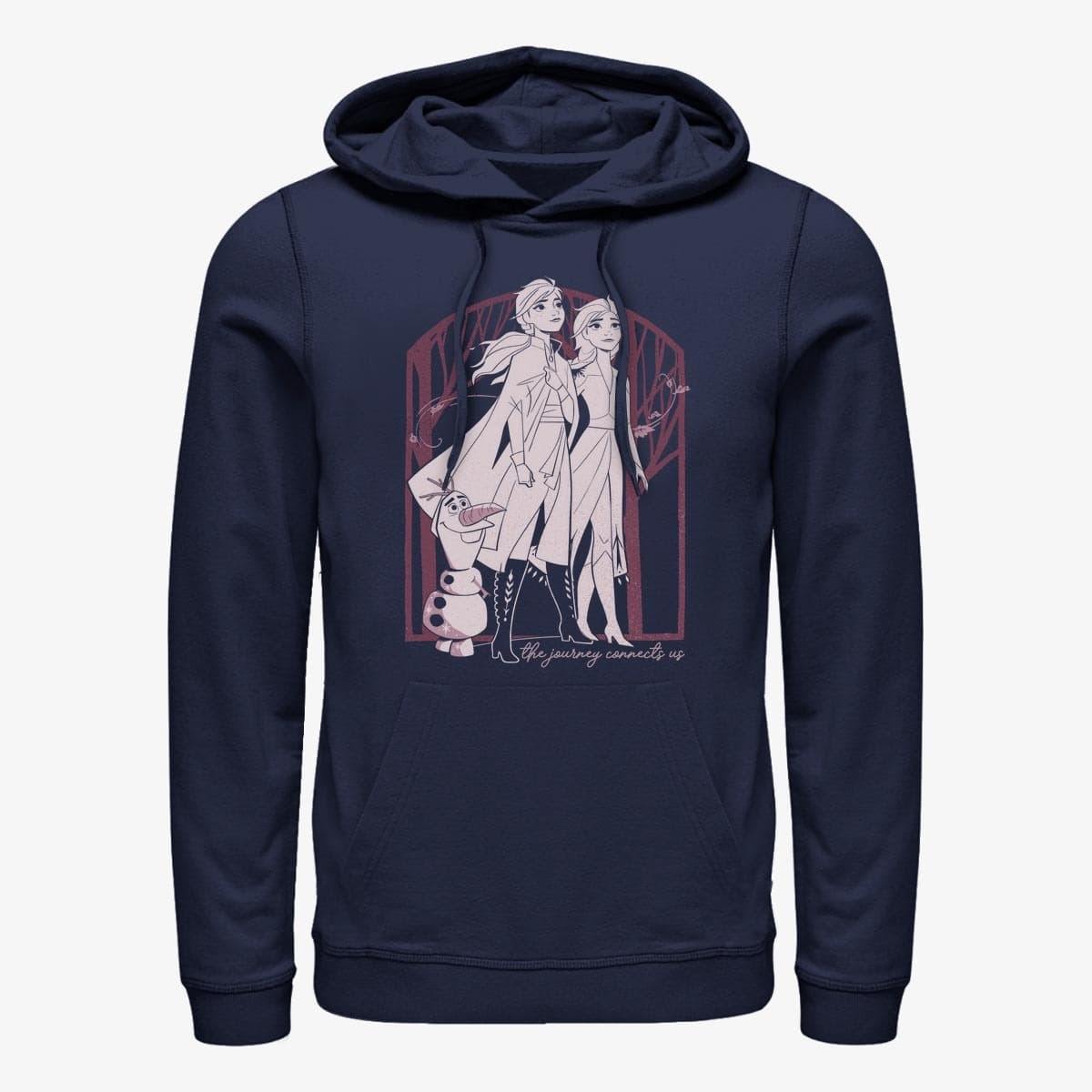 Dukserice Merch Disney Frozen 2 - Forest Frame Unisex Hoodie Navy Blue