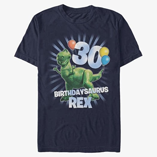 T-shirt Merch Disney Toy Story 1-3 - Ballon Rex 30 Unisex T-Shirt Navy Blue