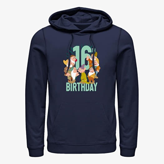 Džemperis Merch Disney Snow White And The Seven Dwarfs - Dwarves Sixteenth Bday Unisex Hoodie Navy Blue