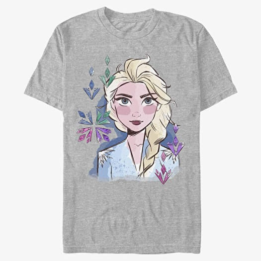 Majica Merch Disney Frozen 2 - Elsa Face Unisex T-Shirt Heather Grey