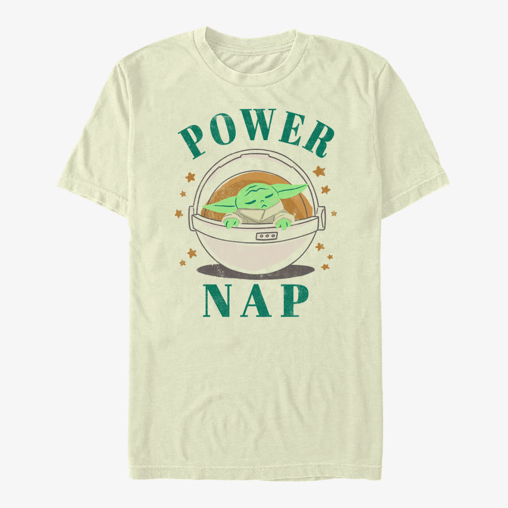 majice kratkih rukava Merch Star Wars: The Mandalorian - Power Nap Unisex T-Shirt Natural