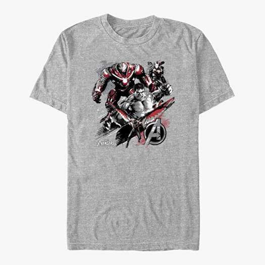 T-shirt Merch Marvel Avengers: Infinity War - Distress Group Unisex T-Shirt Heather Grey