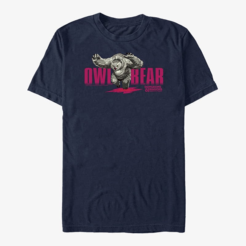 Merch Dungeons & Dragons: Honor Among Thieves - Mosaic OwlBear Unisex T-Shirt Navy Blue