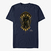 Merch Marvel Black Panther: Movie - Jaguar Crest Unisex T-Shirt Navy Blue