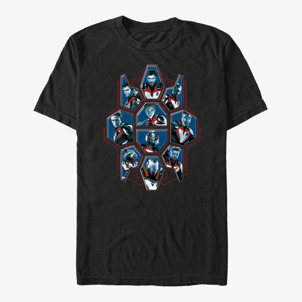 Camisetas Merch Marvel Avengers Endgame - Character Group Unisex T-Shirt Black