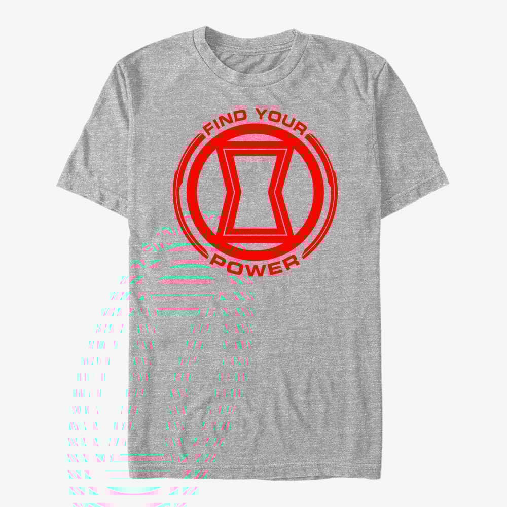 T-shirts Merch Marvel Avengers - Power of Black Widow Unisex T-Shirt Heather Grey
