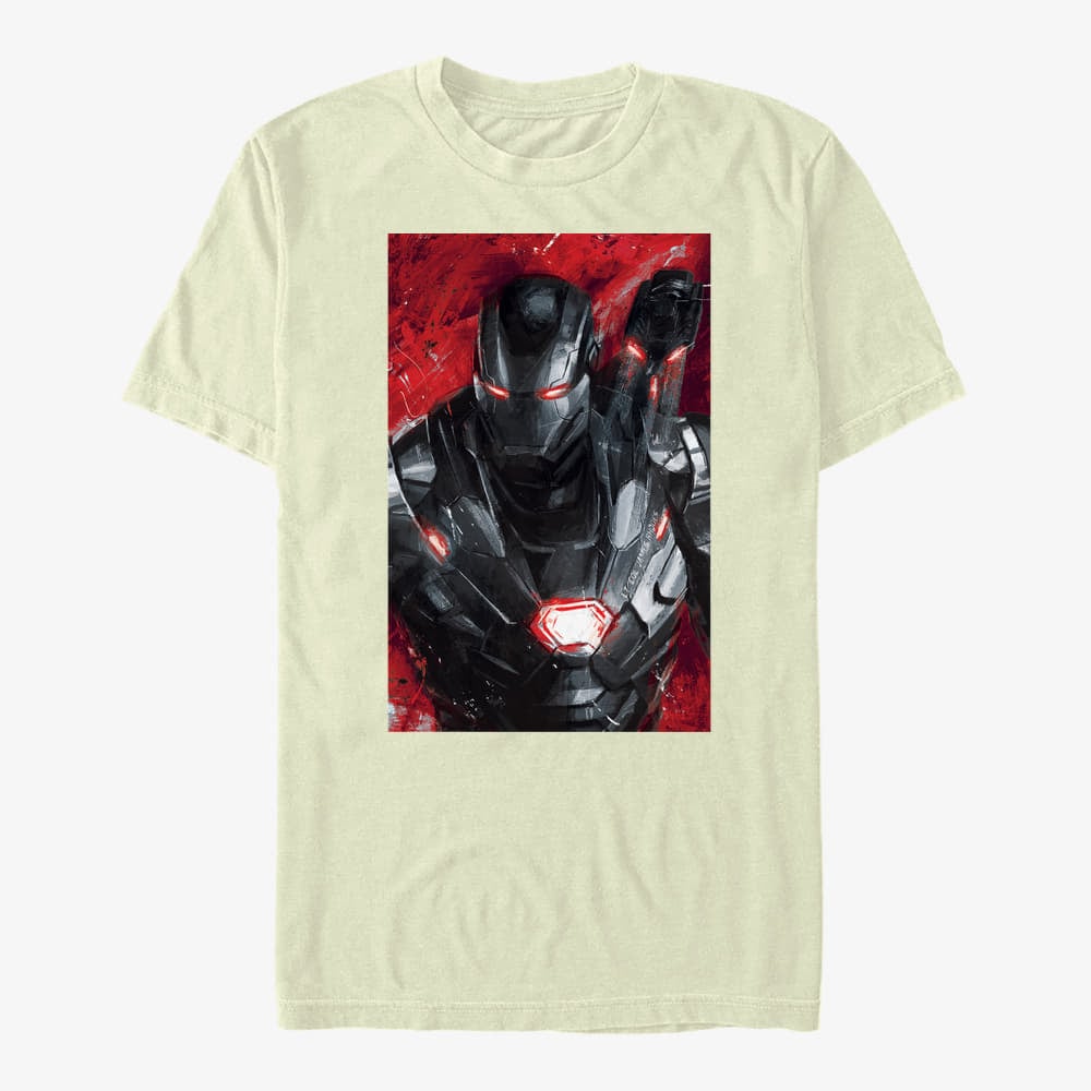 Pólók Merch Marvel Avengers Endgame - Warmachine Painted Unisex T-Shirt Natural