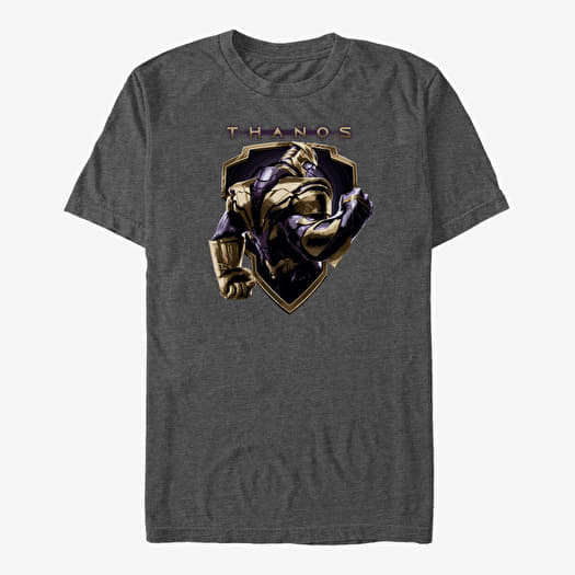 T-shirt Merch Marvel Avengers Endgame - Thanos Shield Unisex T-Shirt Dark Heather Grey