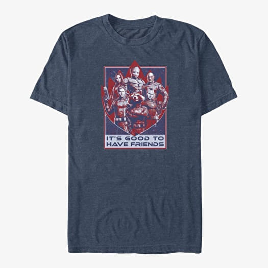 T-shirt Merch Marvel Guardians of the Galaxy Vol. 3 - Good Friends Unisex T-Shirt Vintage Heather Navy