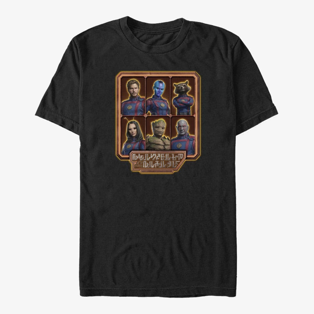 T-Shirts Merch Marvel Guardians of the Galaxy Vol. 3 - GG Six Guardian Aliens Unisex T-Shirt Black
