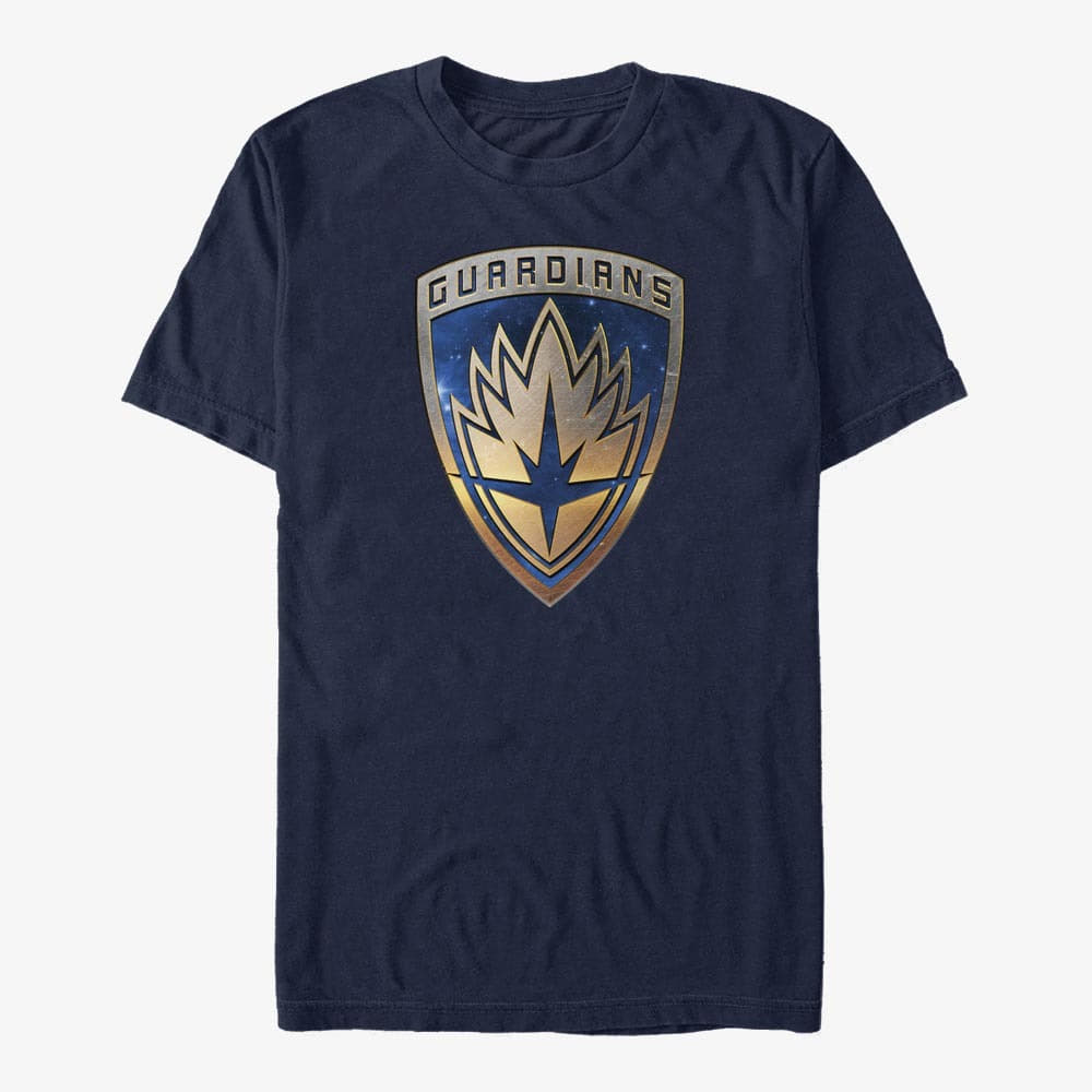 Trička Merch Marvel Guardians of the Galaxy Vol. 3 - Guardians Badge Unisex T-Shirt Navy Blue