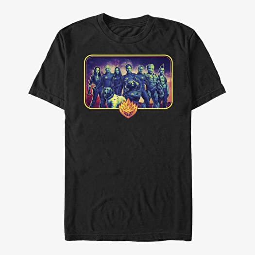 T-shirt Merch Marvel Guardians of the Galaxy Vol. 3 - GotGV3 Badge Groupshot Unisex T-Shirt Black
