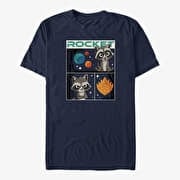 Merch Marvel Guardians of the Galaxy Vol. 3 - Rocket Three Boxes Unisex T-Shirt Navy Blue