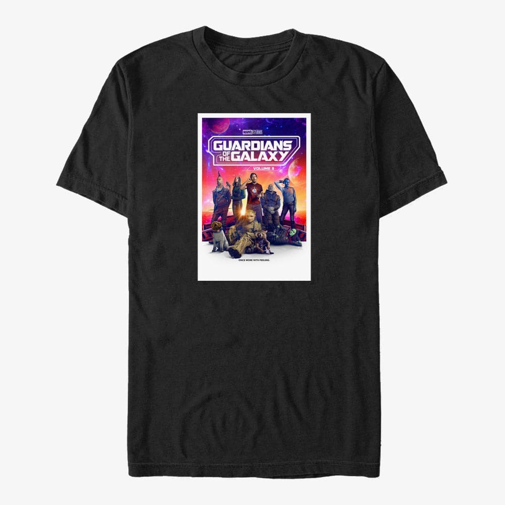 T-Shirts Merch Marvel Guardians of the Galaxy Vol. 3 - Universe Family Groupshot Unisex T-Shirt Black