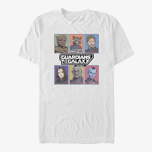 Tricou Merch Marvel Guardians of the Galaxy Vol. 3 - Pastel Boxes Unisex T-Shirt White