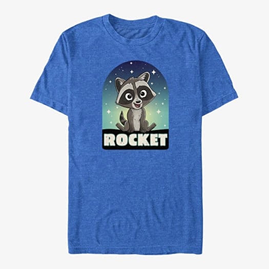 Majica Merch Marvel Guardians of the Galaxy Vol. 3 - Cartoon Rocket Tombstone Unisex T-Shirt Retro Heather Royal