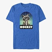Merch Marvel Guardians of the Galaxy Vol. 3 - Cartoon Rocket Tombstone Unisex T-Shirt Retro Heather Royal