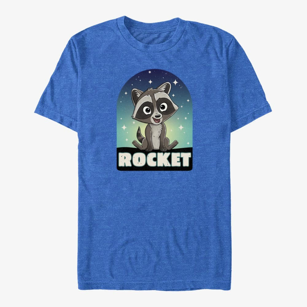 Magliette Merch Marvel Guardians of the Galaxy Vol. 3 - Cartoon Rocket Tombstone Unisex T-Shirt Retro Heather Royal