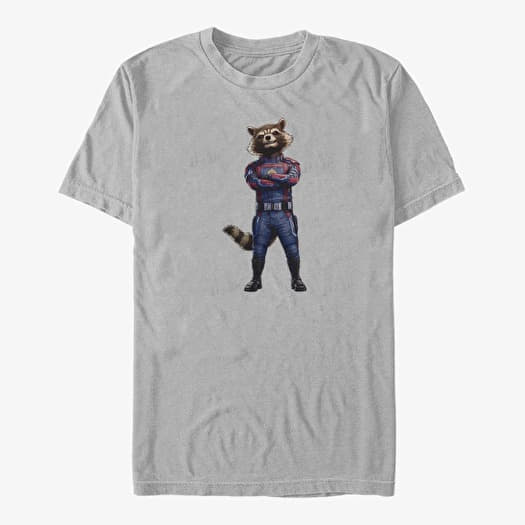 T-shirt Merch Marvel Guardians of the Galaxy Vol. 3 - Rocket Pose Unisex T-Shirt Ash Grey