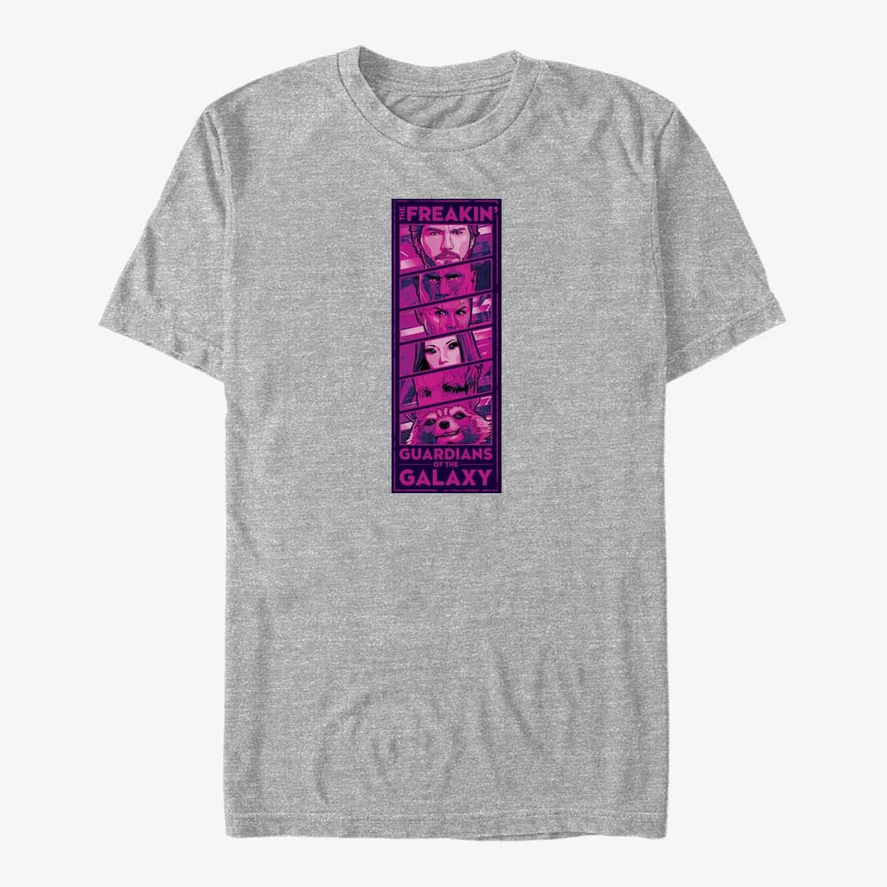 Футболки Merch Marvel Guardians of the Galaxy Vol. 3 - GG Freakin' Pink Unisex T-Shirt Heather Grey