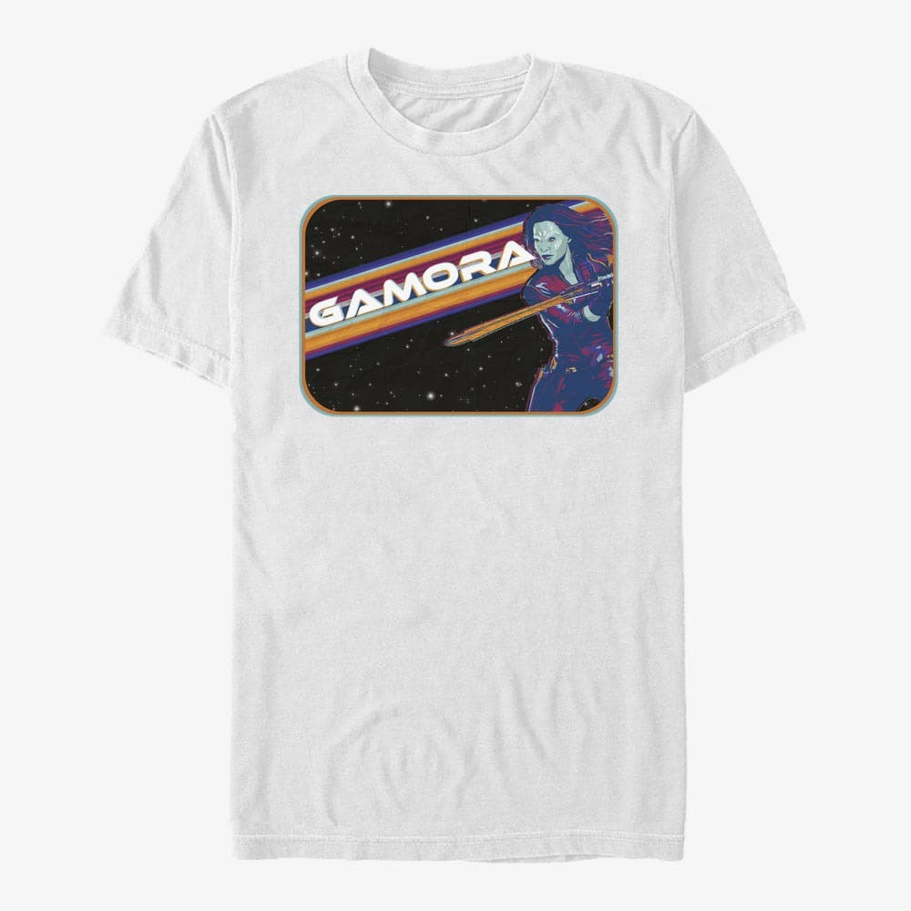 T-Shirts Merch Marvel Guardians of the Galaxy Vol. 3 - Gamora Space Badge Unisex T-Shirt White