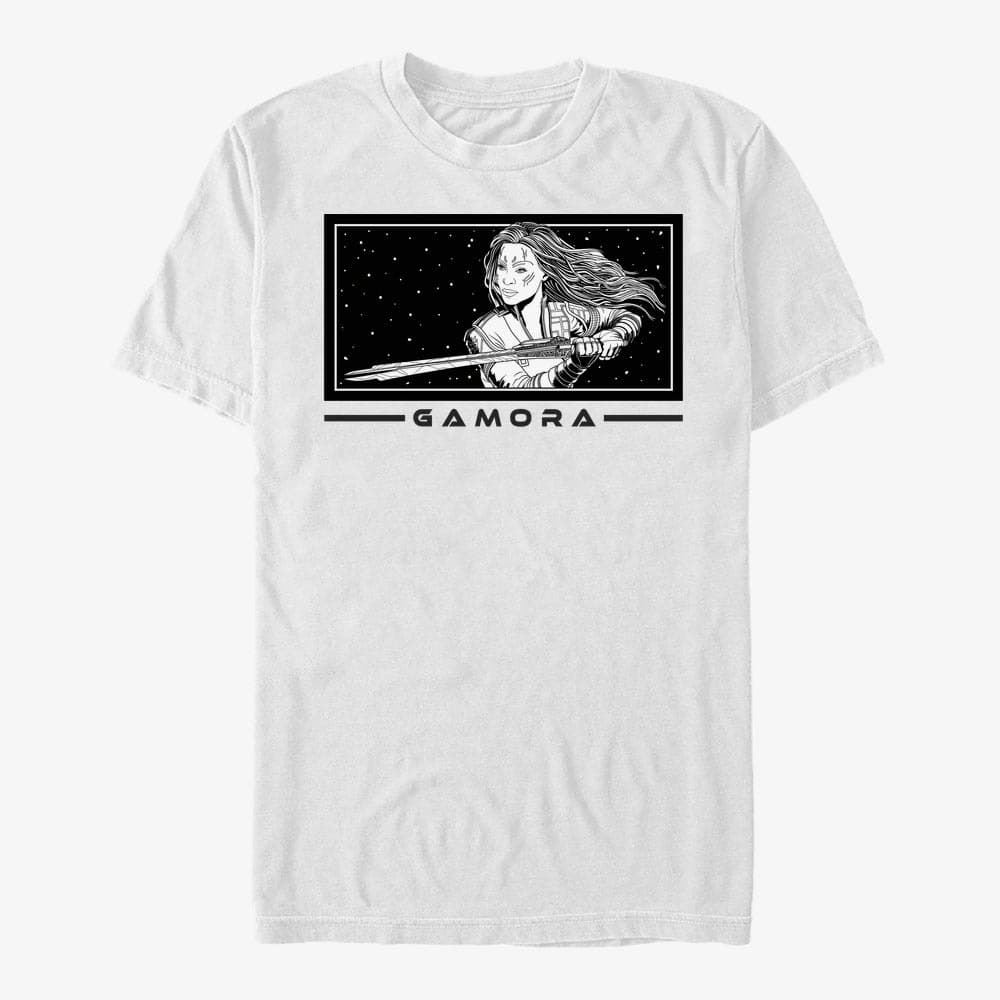 T-Shirts Merch Marvel Guardians of the Galaxy Vol. 3 - Gamora Badge Unisex T-Shirt White