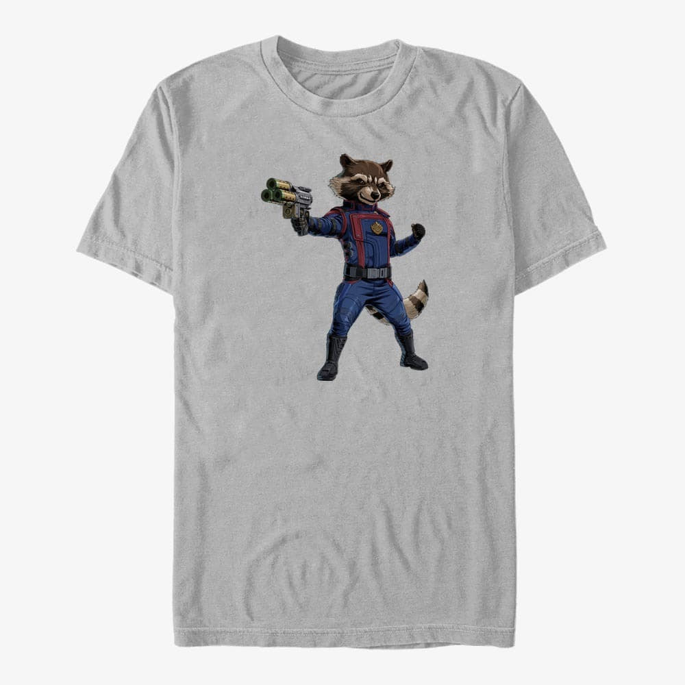 Футболки Merch Marvel Guardians of the Galaxy Vol. 3 - Rocket Attack Unisex T-Shirt Ash Grey