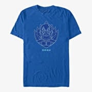 Merch Marvel Guardians of the Galaxy Vol. 3 - Badge Drax Unisex T-Shirt Royal Blue