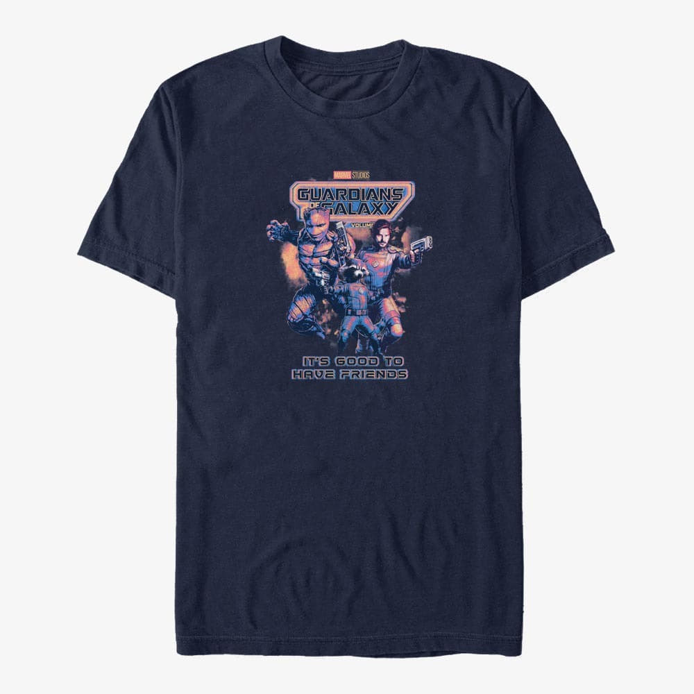 Pólók Merch Marvel Guardians of the Galaxy Vol. 3 - TWO CREW Unisex T-Shirt Navy Blue