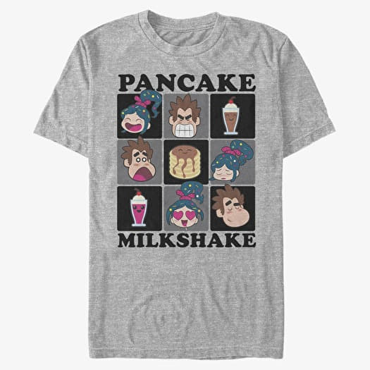 Tričko Merch Disney Wreck-It Ralph 2 - Milkshake Squared Unisex T-Shirt Heather Grey