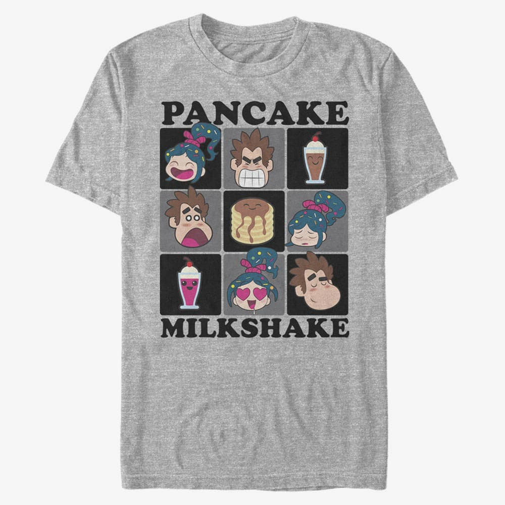 majice kratkih rukava Merch Disney Wreck-It Ralph 2 - Milkshake Squared Unisex T-Shirt Heather Grey