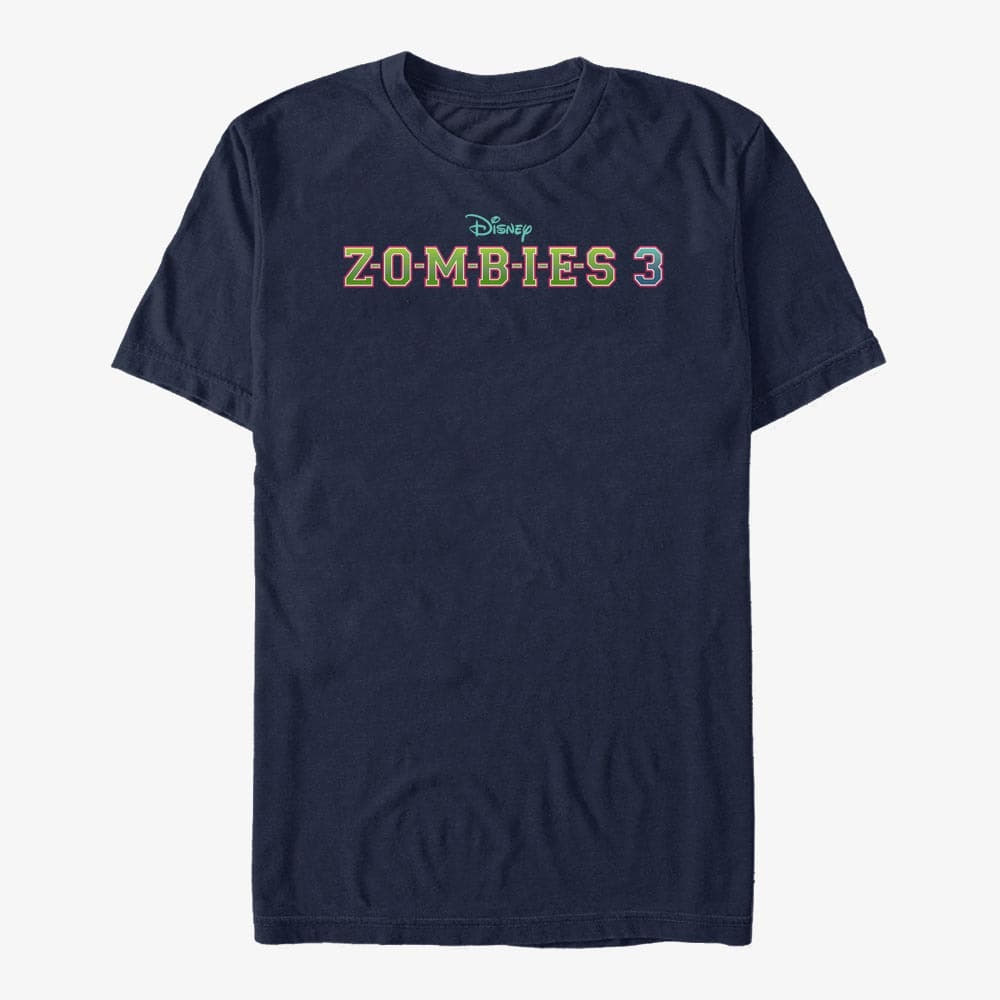 T-Shirts Merch Disney Zombies - Logo Print Unisex T-Shirt Navy Blue