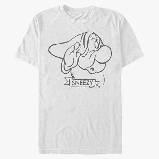 T-krekls Merch Disney Snow White - Sneezy Unisex T-Shirt White
