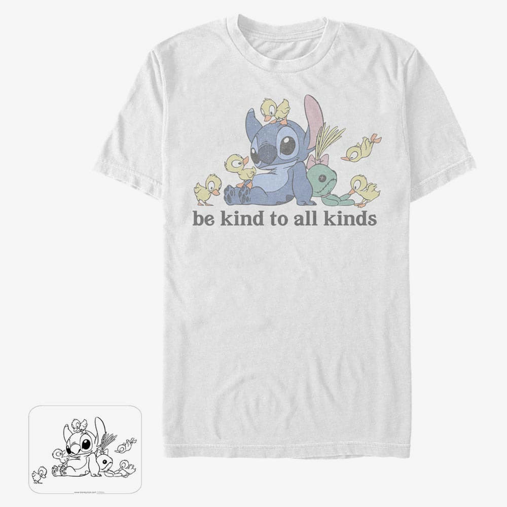 T-särgid Merch Disney Lilo & Stitch - Kind To All Kinds Unisex T-Shirt White