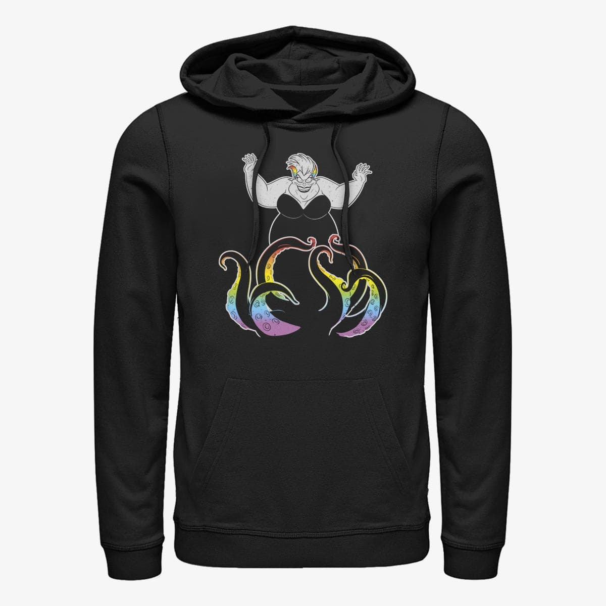 Толстовки та реглани Merch Disney The Little Mermaid - Rainbow Tentacles Unisex Hoodie Black